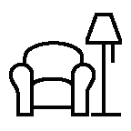 Led woonkamerverlichting icon