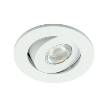 Led inbouwspot dimbaar 3 watt 425 lumen 3000 kelvin warm licht | Mat wit