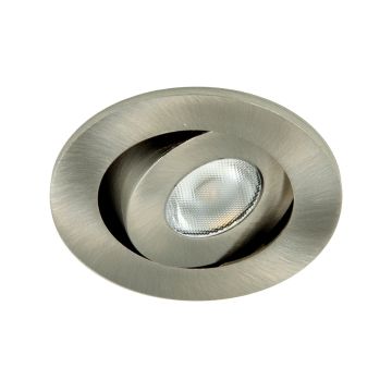 Led inbouwspot dimbaar 3 watt 340 lumen 2700 kelvin extra warm licht | Nikkel