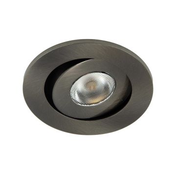 Led inbouwspot dimbaar 3 watt 340 lumen 2700 kelvin extra warm licht | Gunmetal