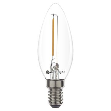 Led lamp E14 niet dimbaar 1 watt 100 lumen 2700 kelvin extra warm wit | Filament kaars
