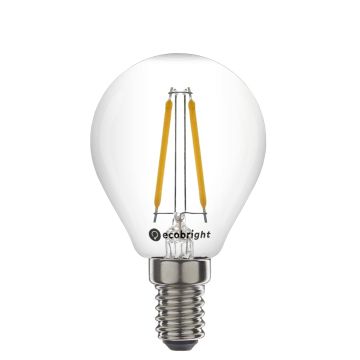 Led lamp E14 niet dimbaar 1 watt 100 lumen 2700 kelvin extra warm wit | Filament kogellamp