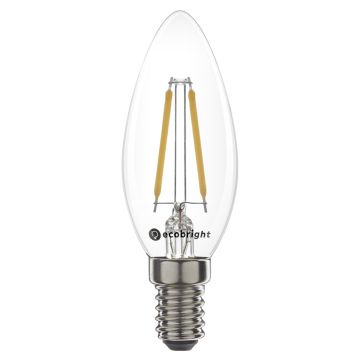 Led lamp E14 dimbaar 2.5 watt 250 lumen 2700 kelvin extra warm wit | Filament kaars 10 stuks