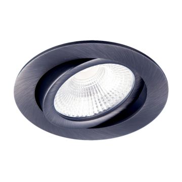 Led inbouwspot dimbaar 5 watt 650 lumen 2700 kelvin extra warm licht | Gunmetal