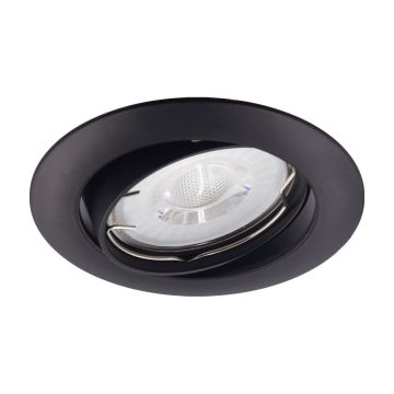 Led inbouwspot GU10 dimbaar 5 watt 350 lumen 2700 kelvin extra warm licht | Mat zwart