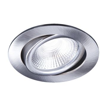 Led inbouwspot dimbaar 5 watt 650 lumen 2700 kelvin extra warm licht | Nikkel