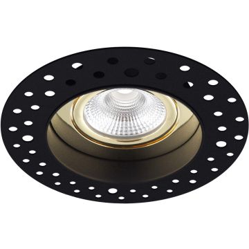 Led inbouw stuc spot trimless zwart/goud 5 watt 550 lumen 2200 kelvin