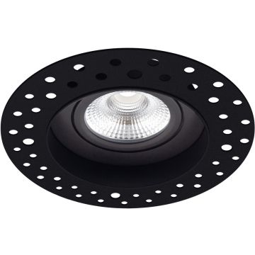 Led inbouw stuc spot trimless zwart 5 watt 650 lumen 2700 kelvin
