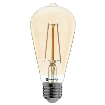 Led lamp E27 dimbaar 6 watt 800 lumen 2000 - 3000 kelvin dim to warm | Filament edison