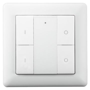 Zigbee wandschakelaar draadloos wit 2 zones