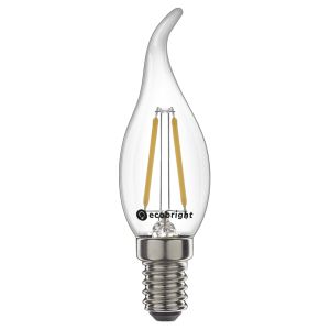 Led lamp E14 wel dimbaar 2.5 watt 2700 kelvin filament met tip