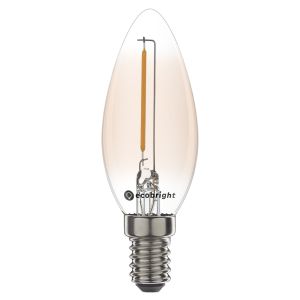 Led lamp E14 niet dimbaar 1 watt 2200 kelvin filament kaars 10 stuks