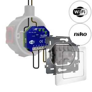 Niko Tastdimmer WiFi 200W | ECO-DIM.10 WiFi + Niko pulsdrukker
