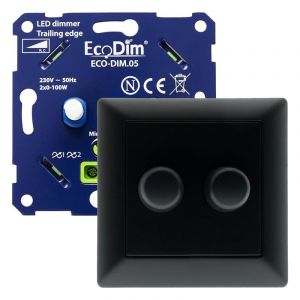 Led dimmer inbouw 2 x 0 - 100 watt ECO-DIM.05 Duo - Merten