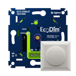 Led dimmer inbouw 0 - 200 watt ECO-DIM.07 Zigbee Basic inclusief dimmerknop wit