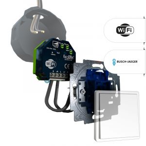 Busch-Jaeger Tastdimmer WiFi 250W | ECO-DIM.10 WiFi + Busch-Jaeger pulsdrukker