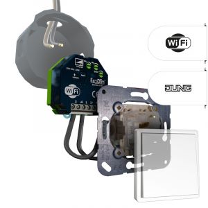 JUNG Tastdimmer WiFi 250W | ECO-DIM.10 WiFi + JUNG pulsdrukker