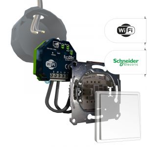 Schneider Merten Tastdimmer WiFi 250W | ECO-DIM.10 WiFi + Schneider Merten pulsdrukker