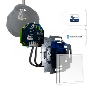 Busch-Jaeger Tastdimmer Z-Wave 250W | ECO-DIM.10 Z-Wave + Busch-Jaeger pulsdrukker