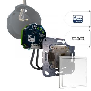 JUNG Tastdimmer Z-Wave 250W | ECO-DIM.10 Z-Wave + JUNG pulsdrukker