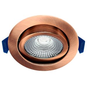 Dimbare led inbouwspot brushed copper, 2700K/3000K/DTW, kleine inbouwdiepte, IP54