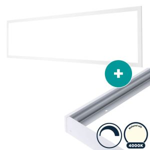 Voordeelpak 6x Led paneel 30x120 opbouw 4000K naturel wit Basic (dimbaar)