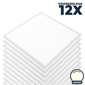 Voordeelpak 12x Led paneel 60x60 4000K naturel wit Basic