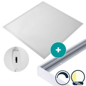 Voordeelpak 6x Led paneel 60x60 opbouw 3 kleuren 3000K/4000K/6000K Pro (dimbaar)