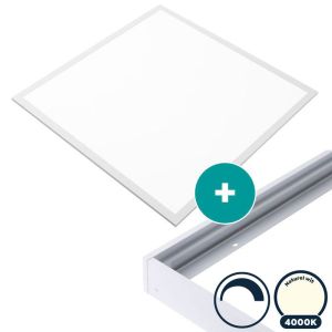 Voordeelpak 6x Led paneel 60x60 opbouw 4000K naturel wit Basic (dimbaar)