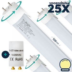 Voordeelpak 25x led TL 120cm 830 warm wit Pro