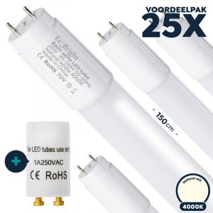 Voordeelpak 25x led TL 150cm 840 naturel wit Basic