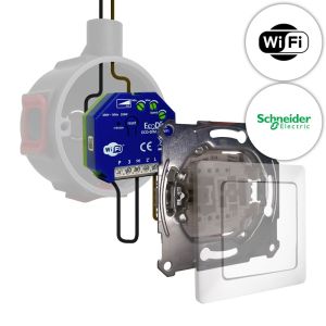 Schneider Merten Tastdimmer WiFi 200W | ECO-DIM.10 WiFi + Schneider Merten pulsdrukker