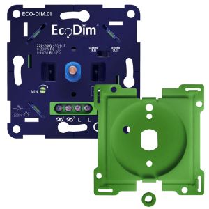 Led dimmer inbouw 0 - 300 watt ECO-DIM.01 voor Niko draaiknop