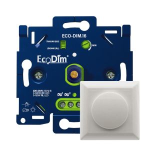 Led dimmer inbouw 0 - 300 watt ECO-DIM.16 - voor Belgische markt Wit