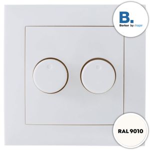 Dimmerknop wit duo voor alle EcoDim duo dimmers Berker S1
