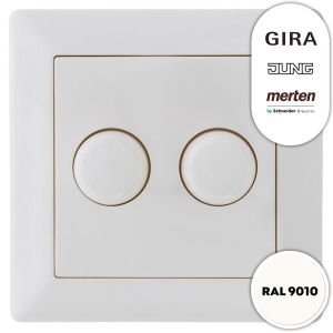 Dimmerknop wit duo voor alle EcoDim duo dimmers Gira, Jung & Merten