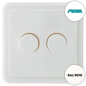 Dimmerknop wit duo voor alle EcoDim duo dimmers PEHA Universeel