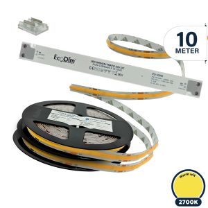 Led strip 10 meter warm wit, COB | Led strip incl. voeding