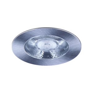 6x Led meubelspot dimbaar, ondiepe inbouw, IP54, extra warm wit, RVS/nikkel, incl. trafo