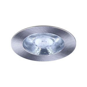 6x Led meubelspot dimbaar, ondiepe inbouw, IP54, extra warm wit, RVS/nikkel, incl. trafo