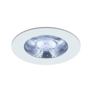 5x Led meubelspot dimbaar, ondiepe inbouw, IP54, extra warm wit, wit, incl. trafo
