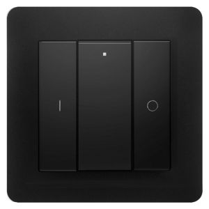 Zigbee wandschakelaar draadloos zwart 1 zone