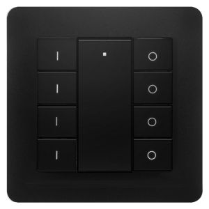 Zigbee wandschakelaar draadloos zwart 4 zones